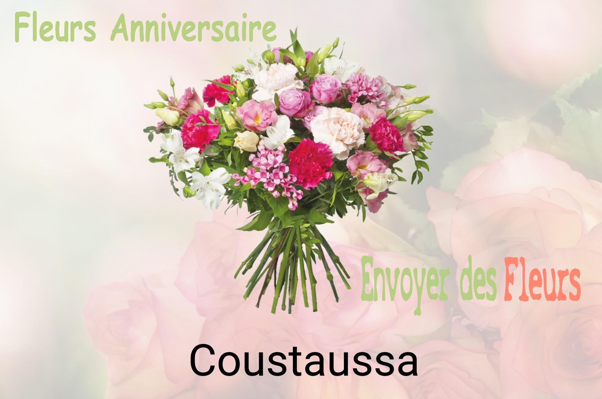 Bouquet de fleurs d’anniversaire livré à Coustaussa